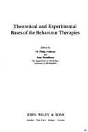 Tapa de Theoretical and experimental bases of the behaviour therapies