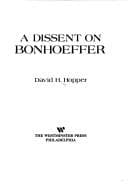 Tapa de A dissent on Bonhoeffer