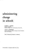 Tapa de Administering change in schools
