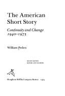 Tapa de The American short story -- continuity and change, 1940-1975