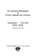 Tapa de An annotated bibliography of French language and literature