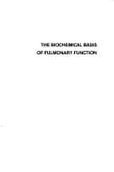 Tapa de The Biochemical basis of pulmonary function