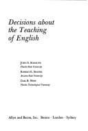 Tapa de Decisions about the teaching of English