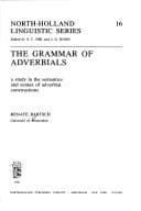 Tapa de The grammar of adverbials