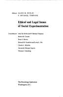 Tapa de Ethical and legal issues of social experimentation