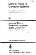 Tapa de Automata theory and formal languages