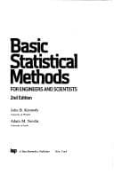 Tapa de Basic statistical methods for engineers and scientists