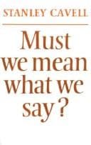 Tapa de Must we mean what we say?