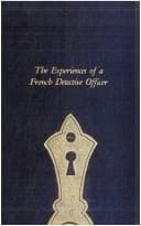 Tapa de The experiences of a French detective officer