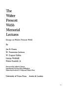 Tapa de Essays on Walter Prescott Webb