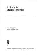 Tapa de A study in macroeconomics