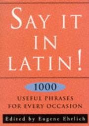 Tapa de Say It in Latin!