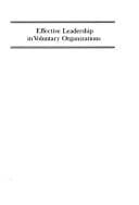 Tapa de Effective leadership in voluntary organizations