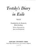 Tapa de Diary in exile, 1935
