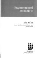 Tapa de Environmental economics