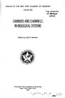Tapa de Carriers and channels in biological systems