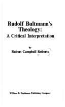 Tapa de Rudolf Bultmann's theology