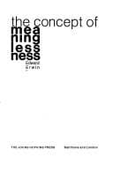 Tapa de The concept of meaninglessness. --