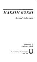 Tapa de Maksim Gorki