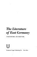 Tapa de The literature of East Germany