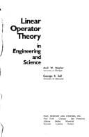 Tapa de Linear operator theory in engineering and science