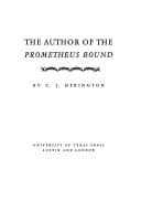 Tapa de The author of the Prometheus Bound