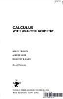 Tapa de Calculus, with analytic geometry