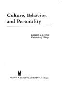 Tapa de Culture, behavior, and personality
