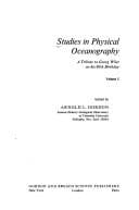 Tapa de Studies in physical oceanography