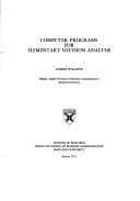 Tapa de Computer programs for elementary decision analysis