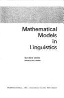 Tapa de Mathematical models in linguistics