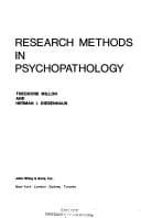 Tapa de Research methods in psychopathology
