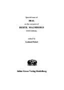 Tapa de Special issue of IRAL on the occasion of Bertil Malmbergs 60th [sixtieth] birthday