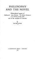 Tapa de Philosophy and the novel