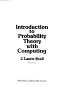 Tapa de Introduction to probability theory with computing