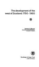 Tapa de The development of the west of Scotland, 1750-1960