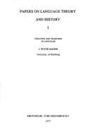 Tapa de Studies in descriptive and historical linguistics