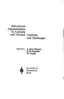 Tapa de Educational administration in Australia and abroad