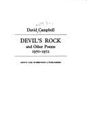 Tapa de Devil's rock and other poems, 1970-1972