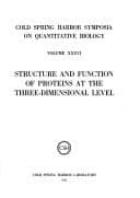 Tapa de Structure and function of proteins at the three-dimensional level