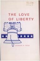 Tapa de The love of liberty