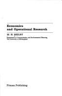 Tapa de Economics and operational research