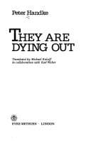 Tapa de They are dying out