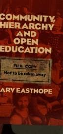 Tapa de Community, hierarchy, and open education