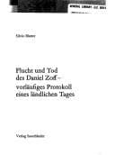 Tapa de Flucht und Tod des Daniel Zoff