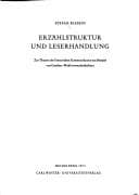 Tapa de Erzählstruktur und Leserhandlung