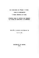 Tapa de Dos versiones de Píramo y Tisbe