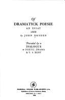 Tapa de Of dramatick poesie