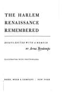 Tapa de The Harlem renaissance remembered