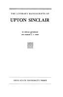 Tapa de The literary manuscripts of Upton Sinclair